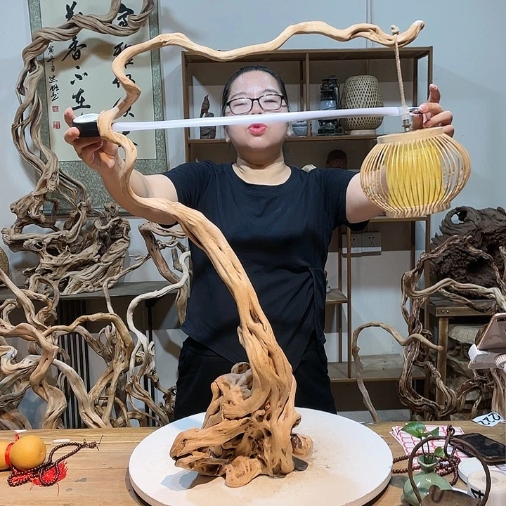 香榧木杜鹃根根艺摆件