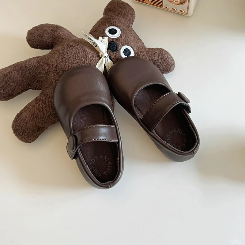 女童皮鞋黑色公主单鞋春秋新款儿童鞋子软底女童鞋子