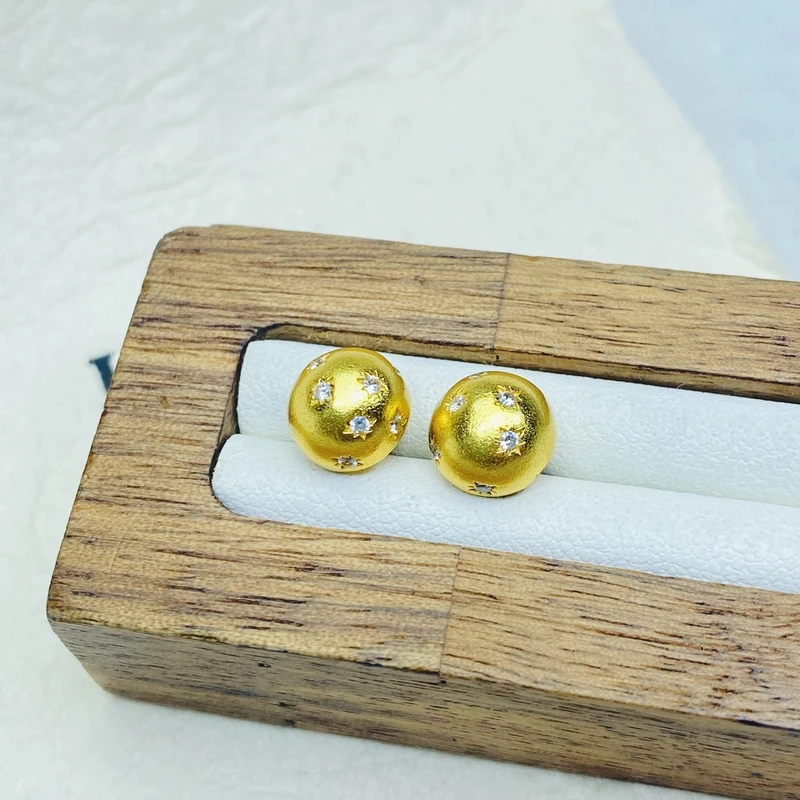 耳饰 爆款K0780黄色满天星耳钉多样性发货47464