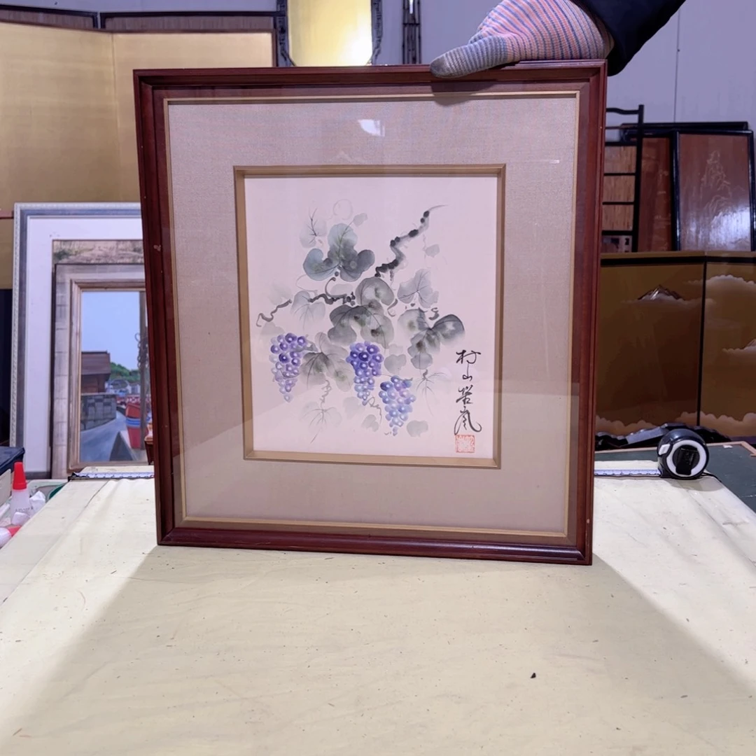 绘画岁***1屏风框画茶空间设计