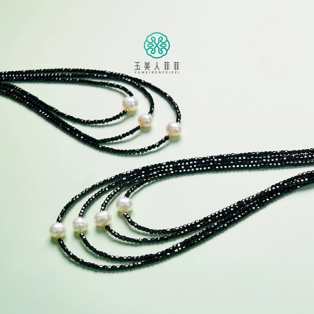 玉美人菲菲*黑尖晶项链约3mm^多样性发一