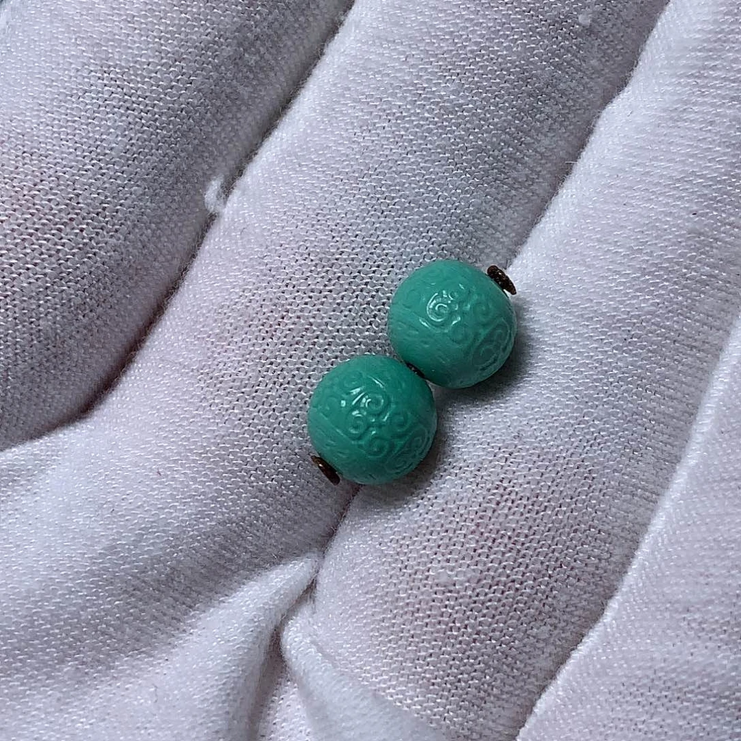 卡8回纹珠一对配珠