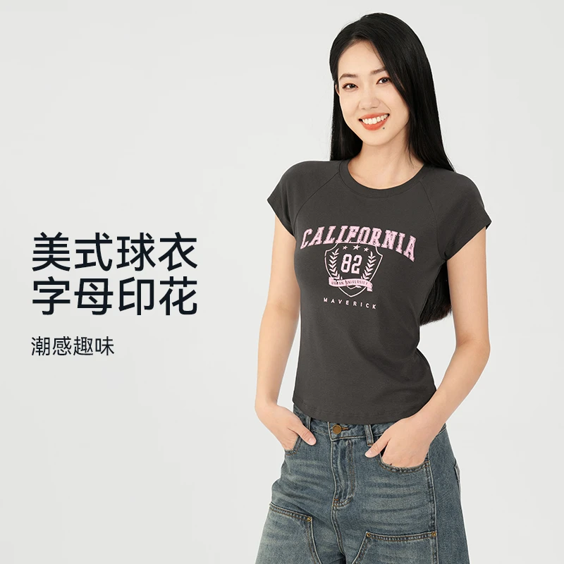 DK高街美式休闲短袖T恤运动休闲宽松正肩T恤瑜伽服上衣夏季3477