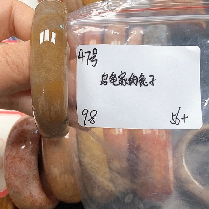 硅化珊瑚（珊瑚玉）手镯未镶嵌乌****子47