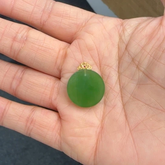 和田玉颈饰18K金镶嵌洛斯1.8