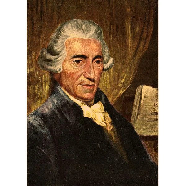 海顿奥地利音乐家海报怀旧复古牛皮纸装饰画壁画挂画相框画框