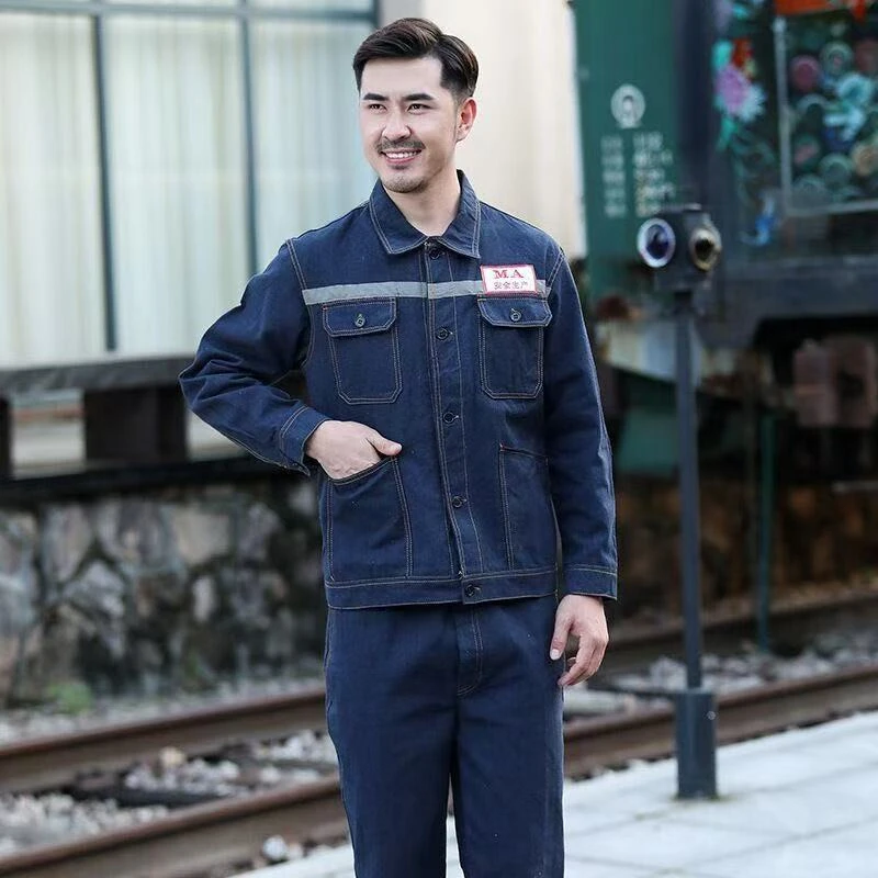 牛仔工作服套装耐磨耐脏