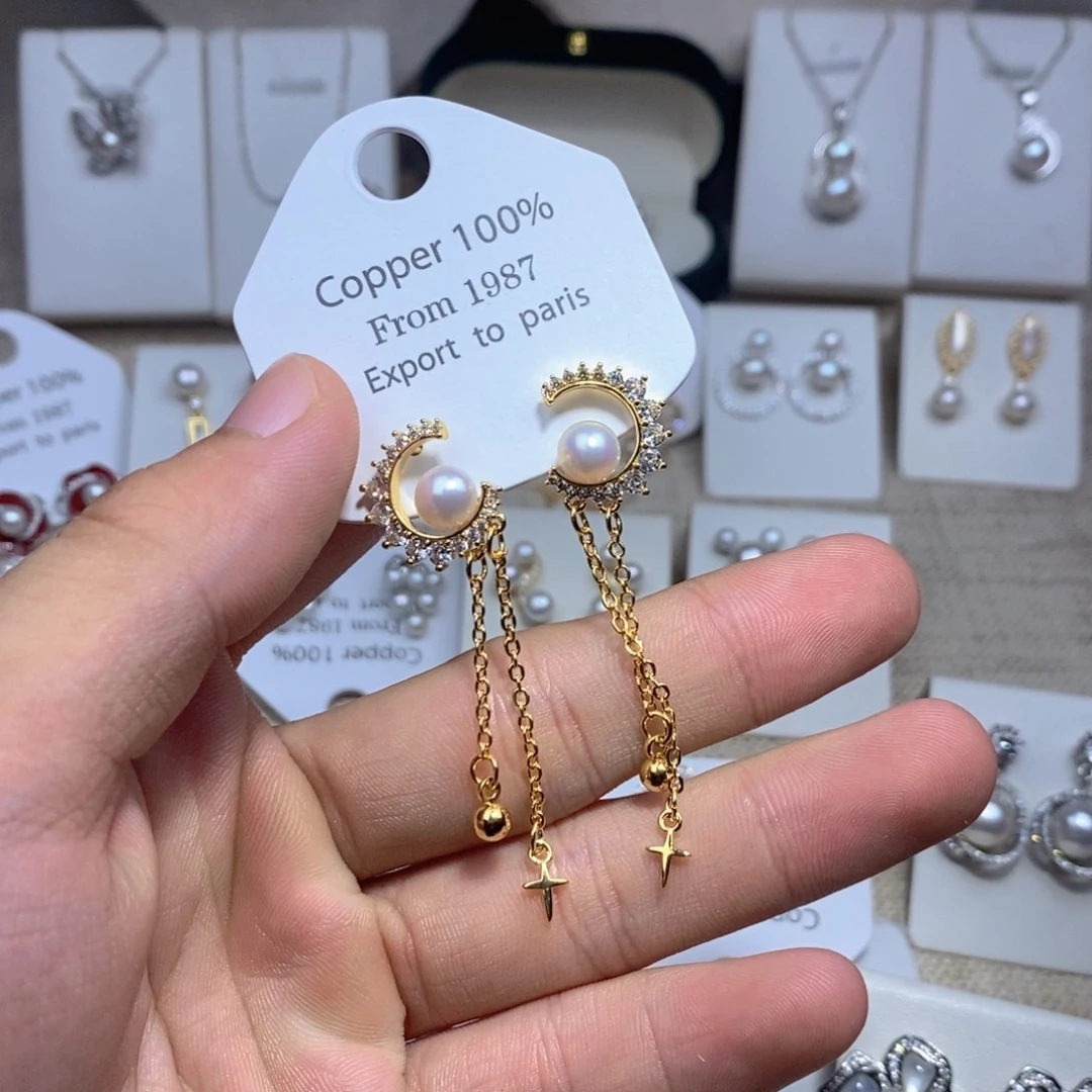 未镶嵌淡水珍珠耳饰