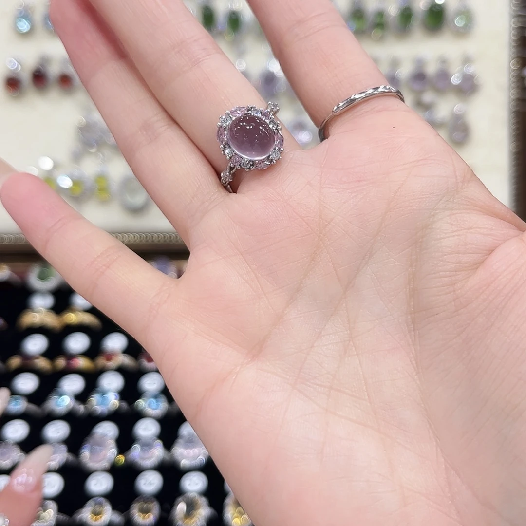 愿***.银S925镶嵌戒指萤石