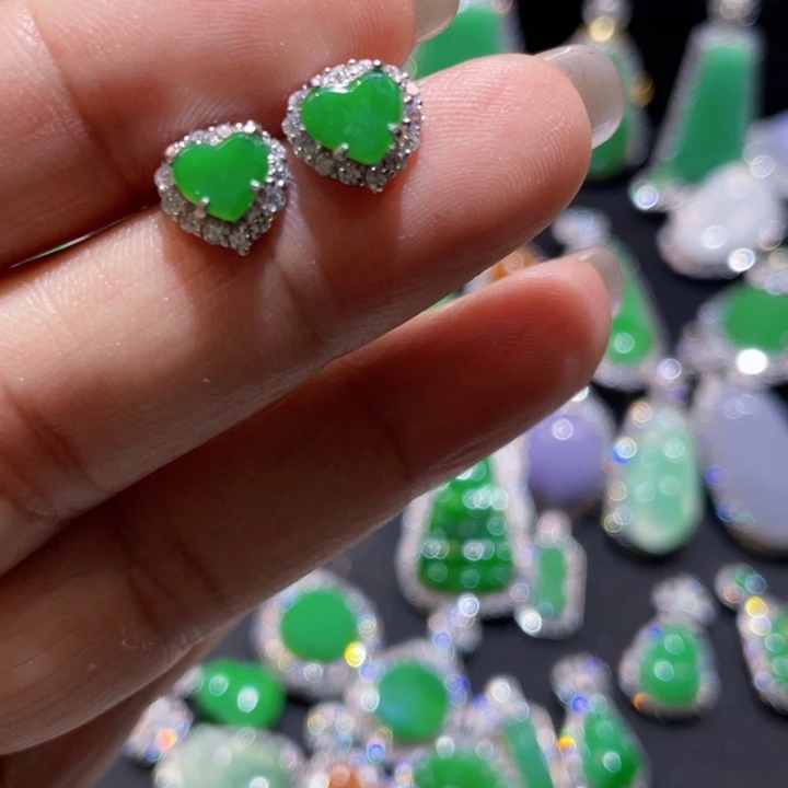 翡翠银S925镶嵌颈饰