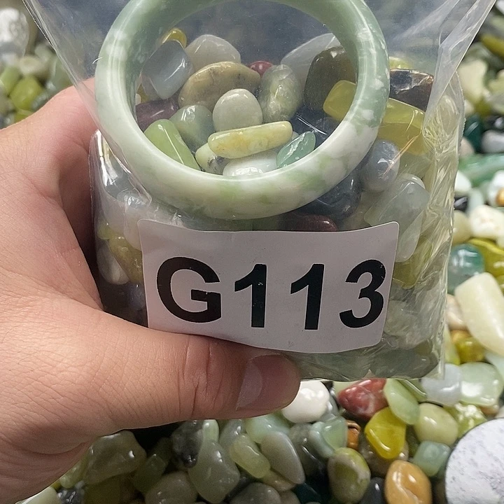 岫玉鱼缸石未镶嵌