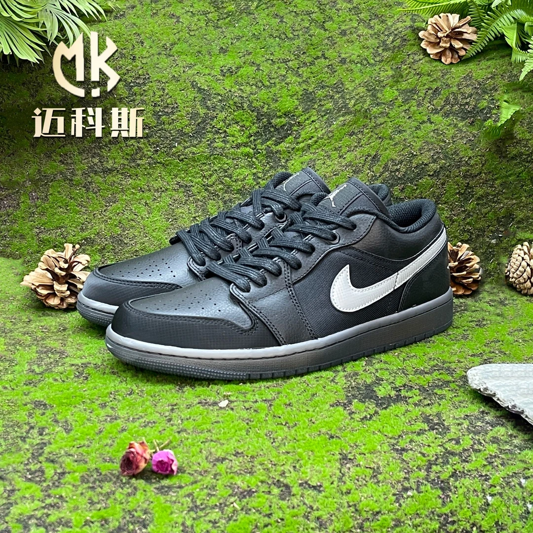 Air Jordan1 AJ1黑武士反光黑色低帮运动休闲板鞋 HV5968-001