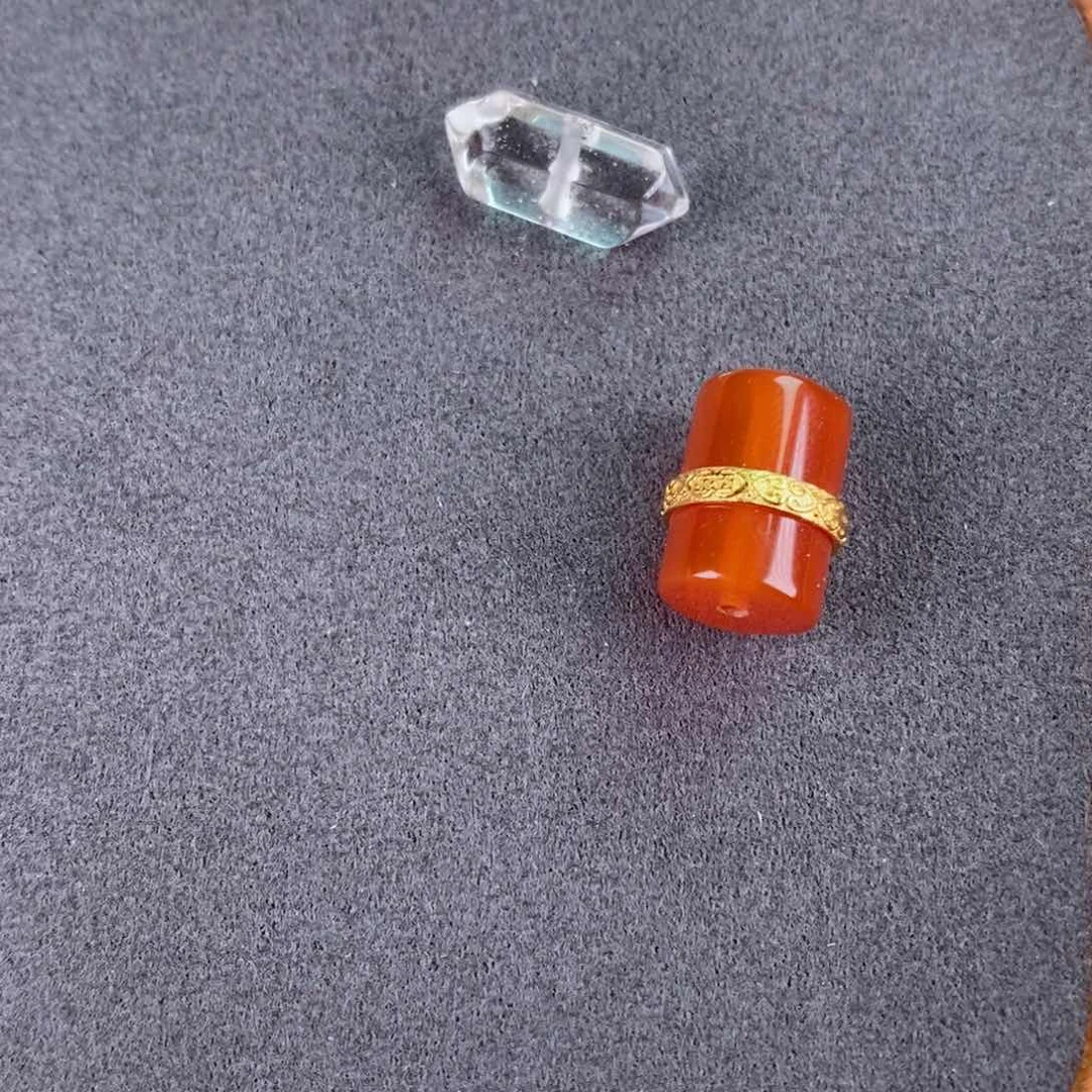 水晶珠宝半成品银S925镀金镶嵌焕