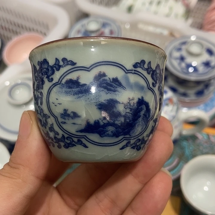 摆件陶景德镇陶瓷主人杯1345