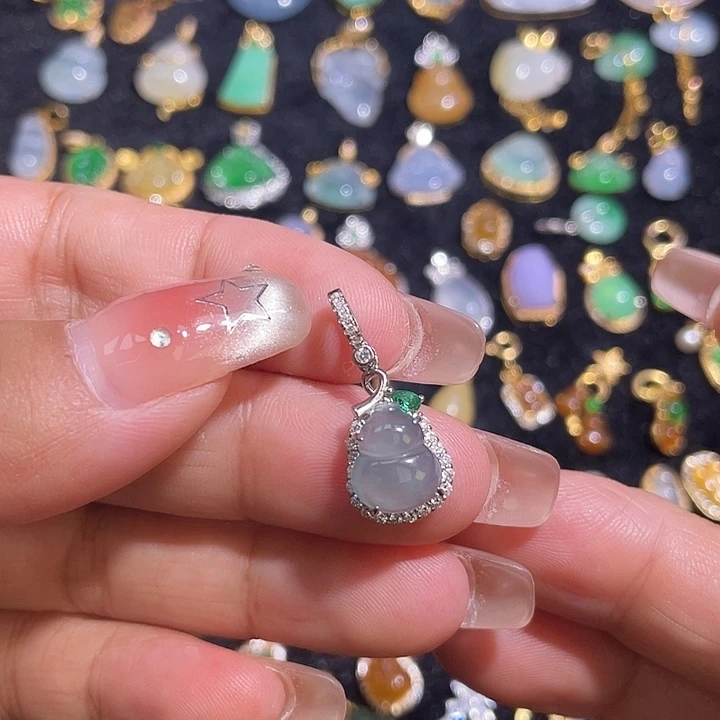 翡翠银S925镶嵌颈饰