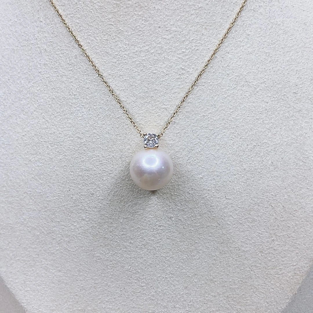 合金淡水珍珠吊坠(赠链)