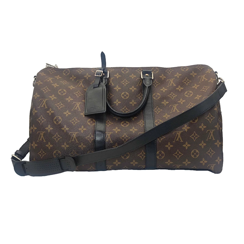 95新 LouisVuitton/路易威登 keepall老花45男士手提单肩斜跨包