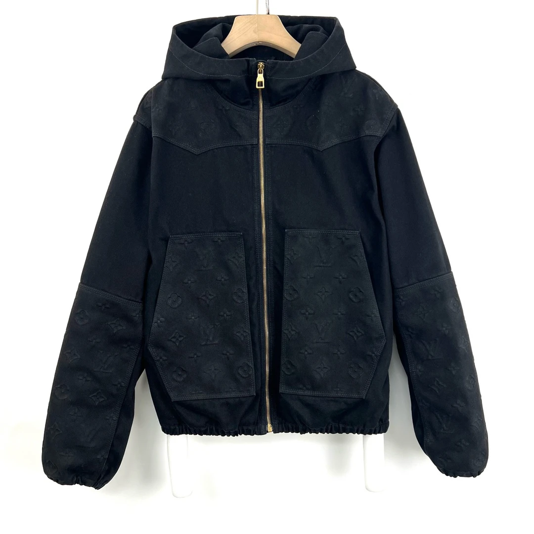 95新 LouisVuitton/路易威登 50码/伐木浮雕满印牛仔外套/07316