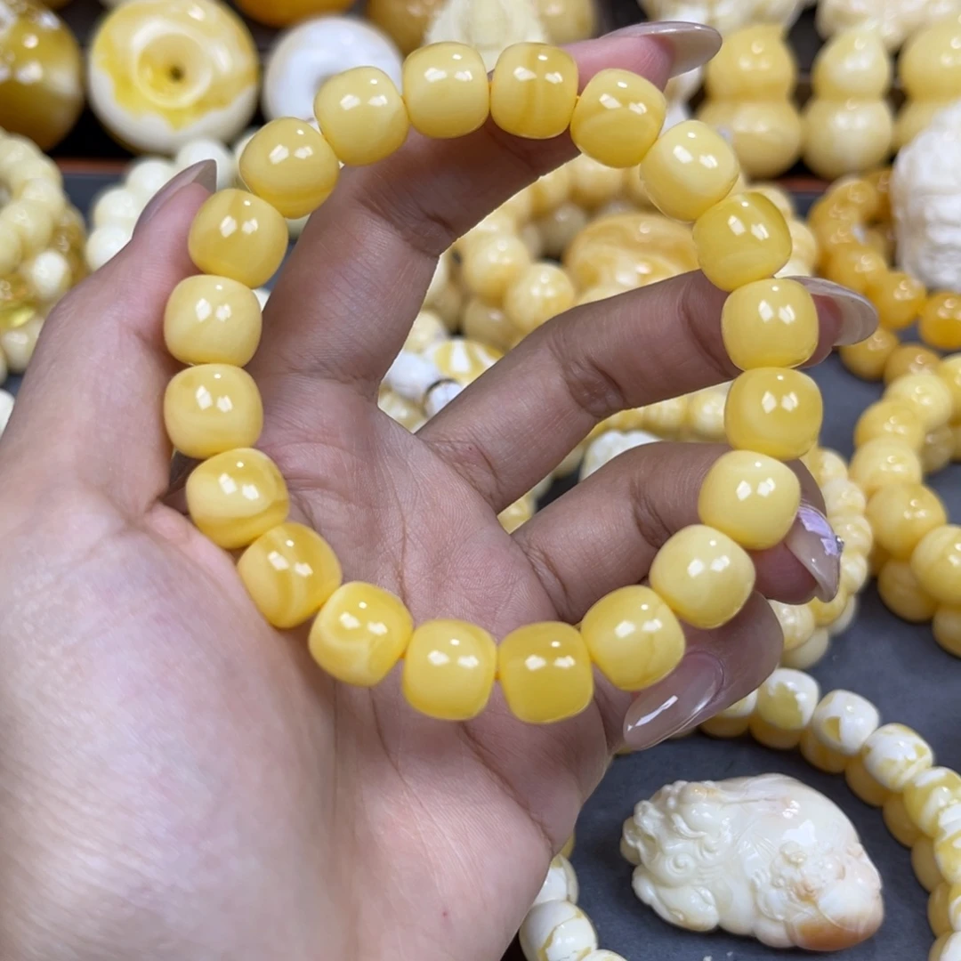 琥珀未镶嵌手串……