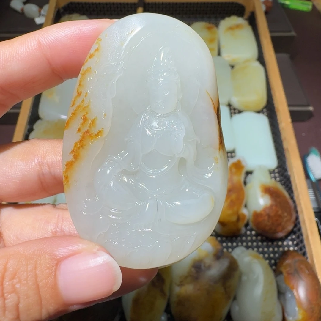 和田玉未镶嵌吊坠(不含链)