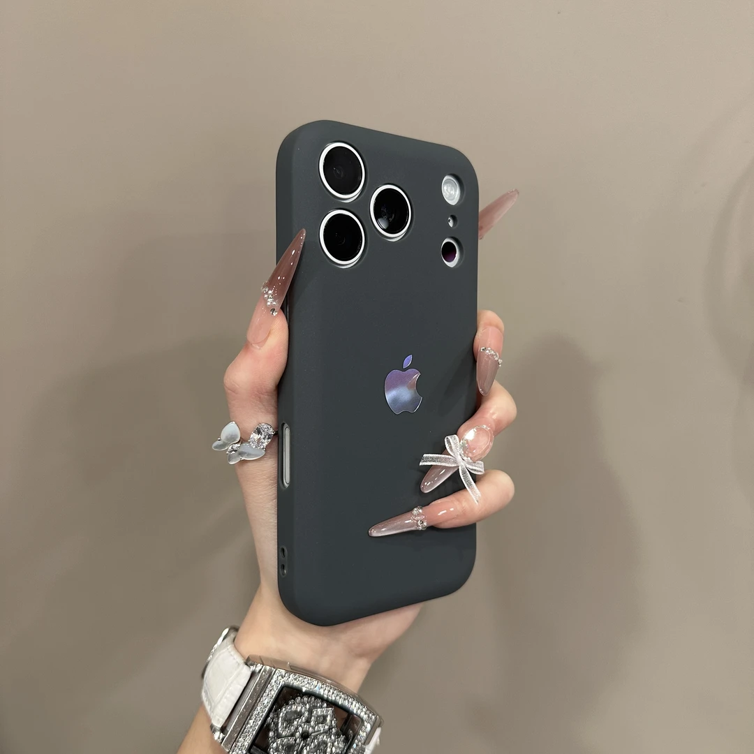 肤感纯色肥皂适用苹果17promax手机壳一体iPhone16高级15时尚13女