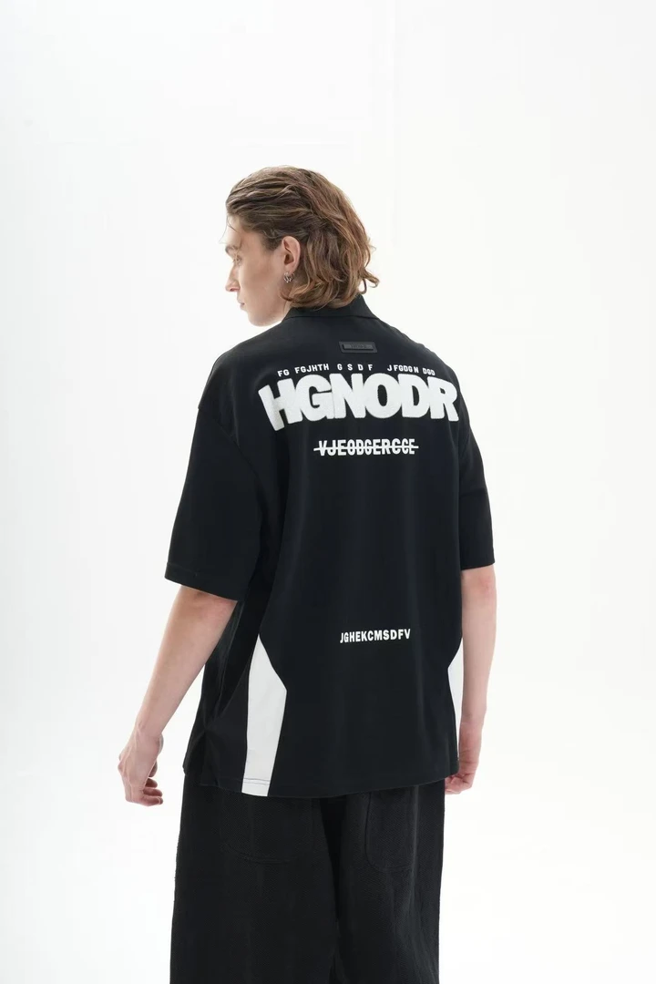 550-551 夏季男女水洗拼接POLO翻领短袖T恤衫 TY20569 G226