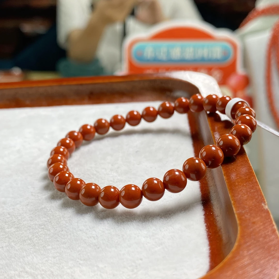 保山南红（活动款） 圆珠单圈6mm     多样性发一