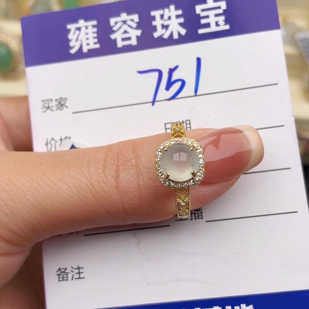 翡翠银S925镶嵌戒指