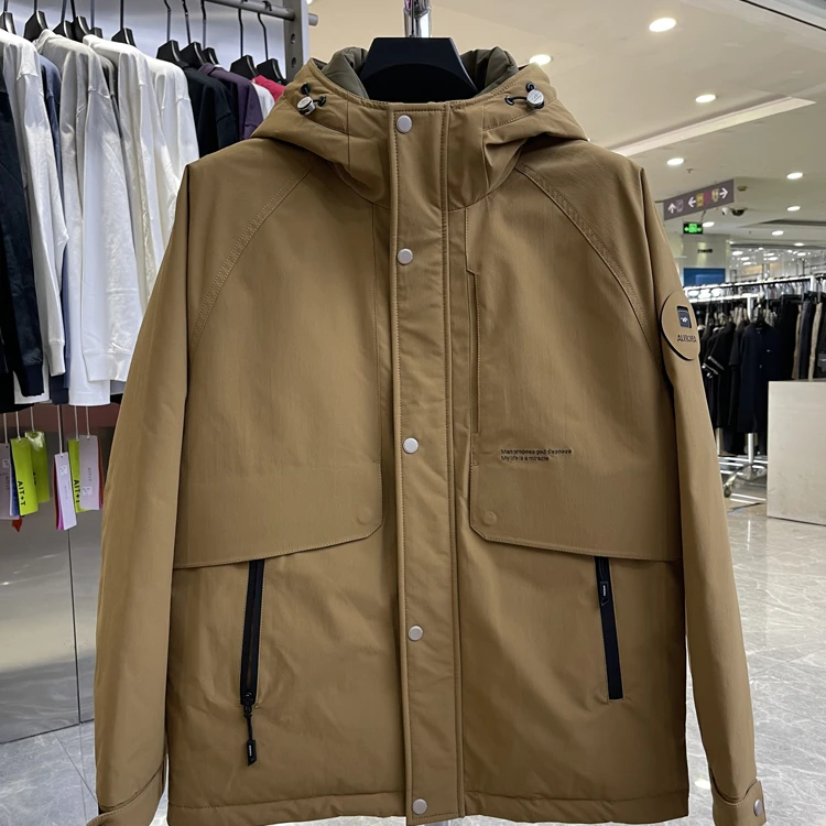 （079）极光系列90鹅绒冬季新款男士三防羽绒服工装品牌撤柜剪标