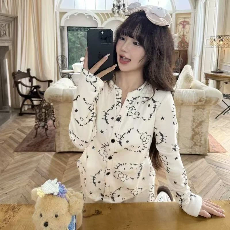 Sifuma/斯服玛 《小猫》冬季睡衣女海岛绒长袖家居服女款两件套