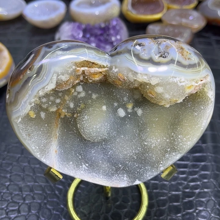 未镶嵌珠宝半成品水晶福利啵啵心