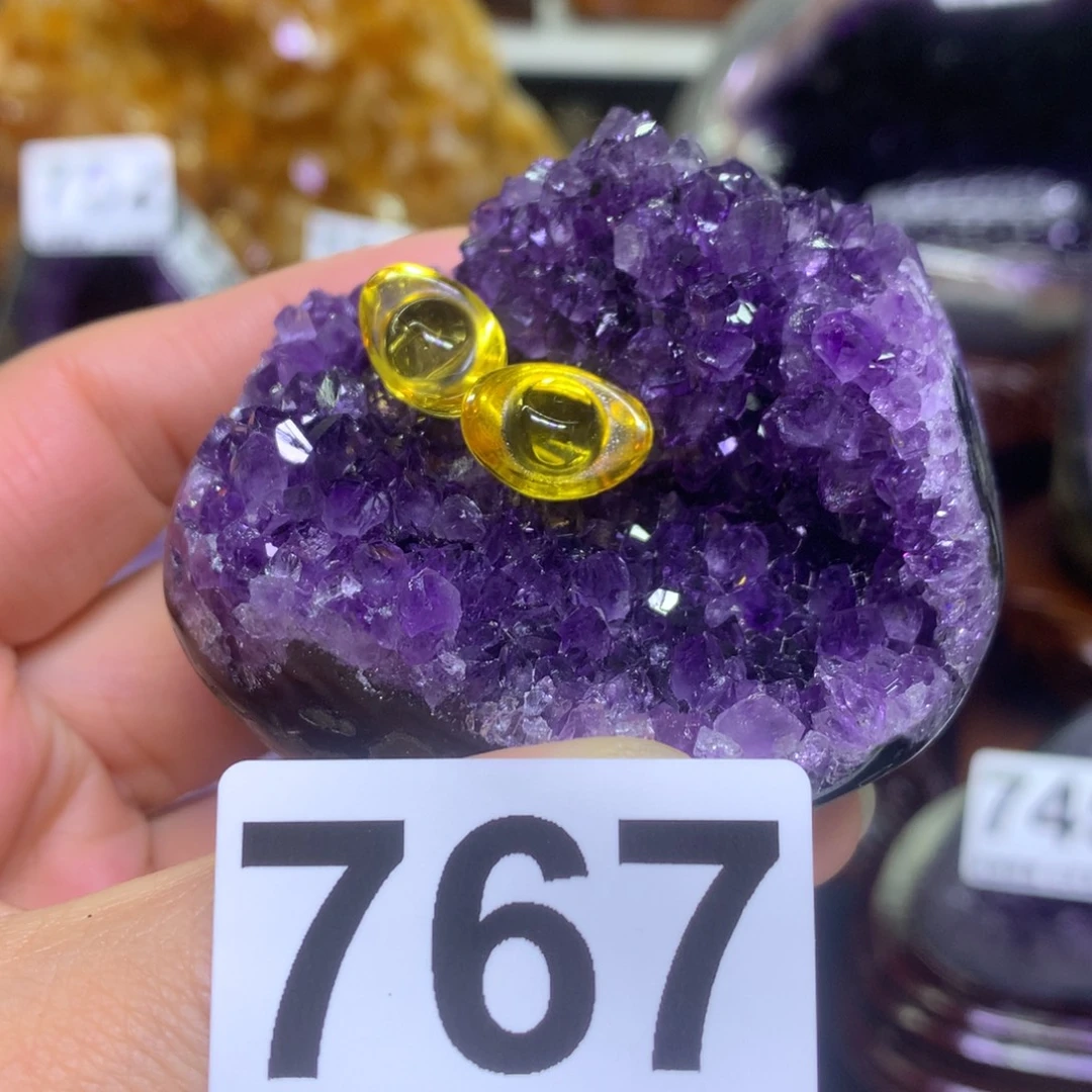 未镶嵌紫晶摆件水晶