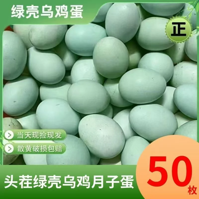 【三庚农场】头茬偏小开窝绿壳乌鸡蛋营养蛋初生蛋50枚