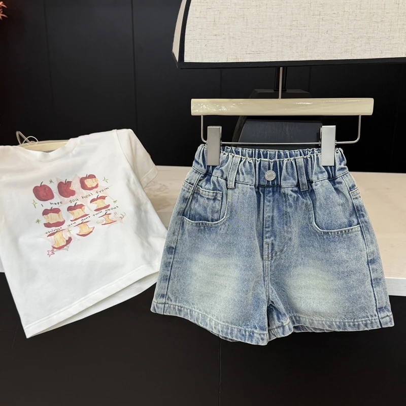 【现货】leomama女童牛仔短裤夏季款儿童宽松百搭牛仔休闲裤子夏装