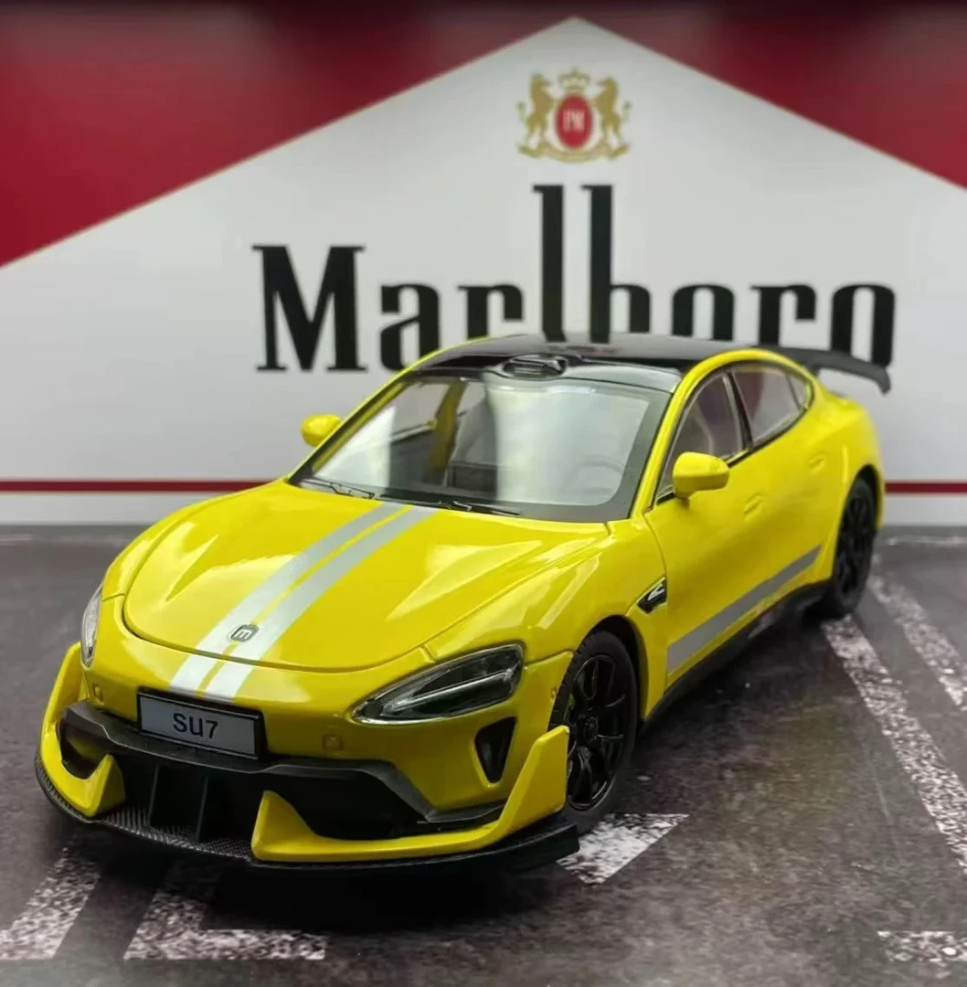 小米速7ultra合金车模带底座亚克力展柜