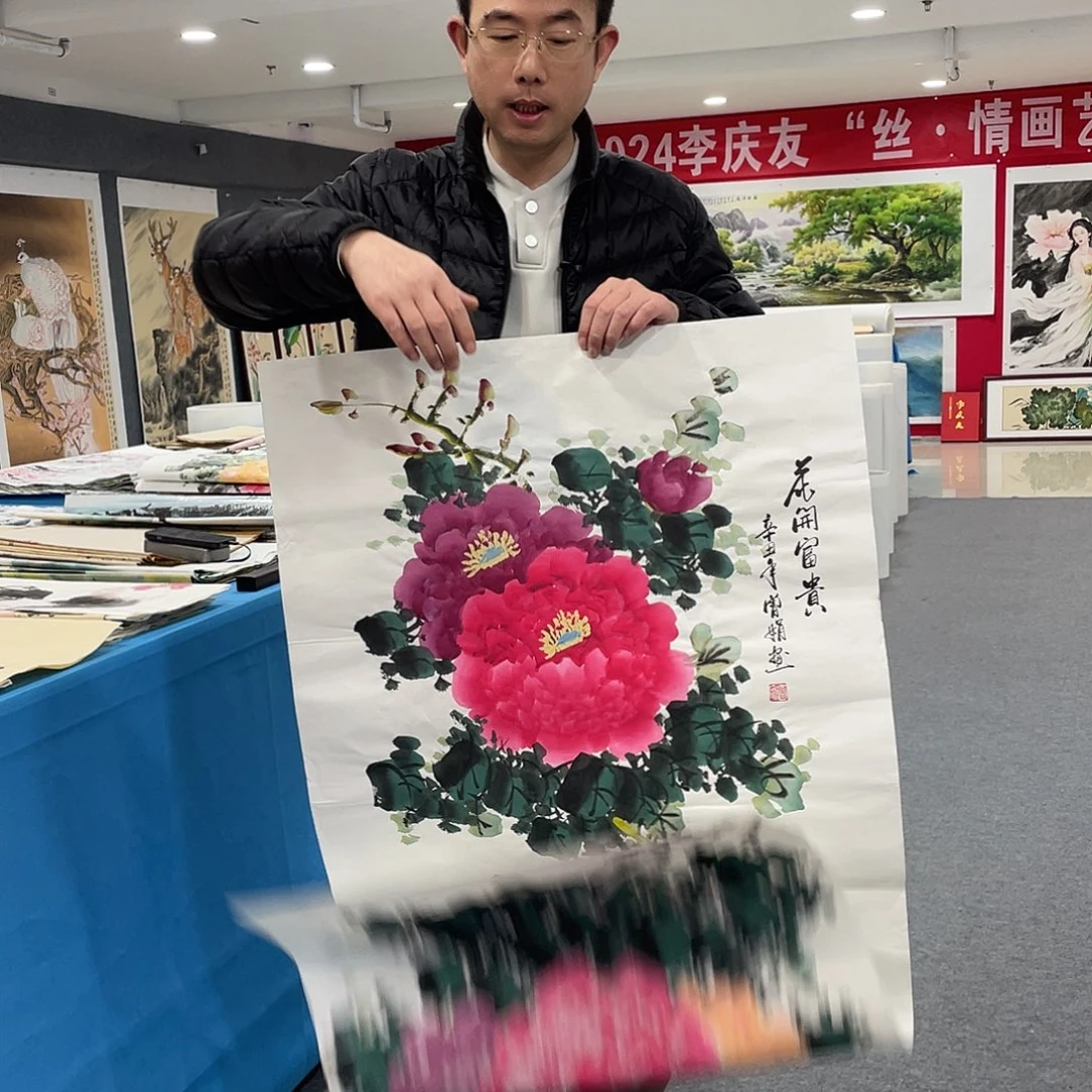 国画今天上午国画作品展示