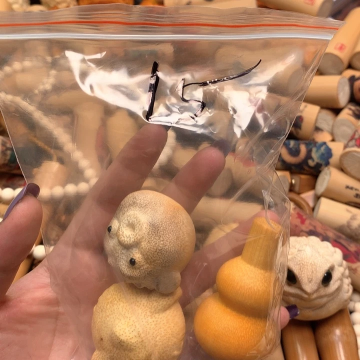 竹实心竹手把件杂项15