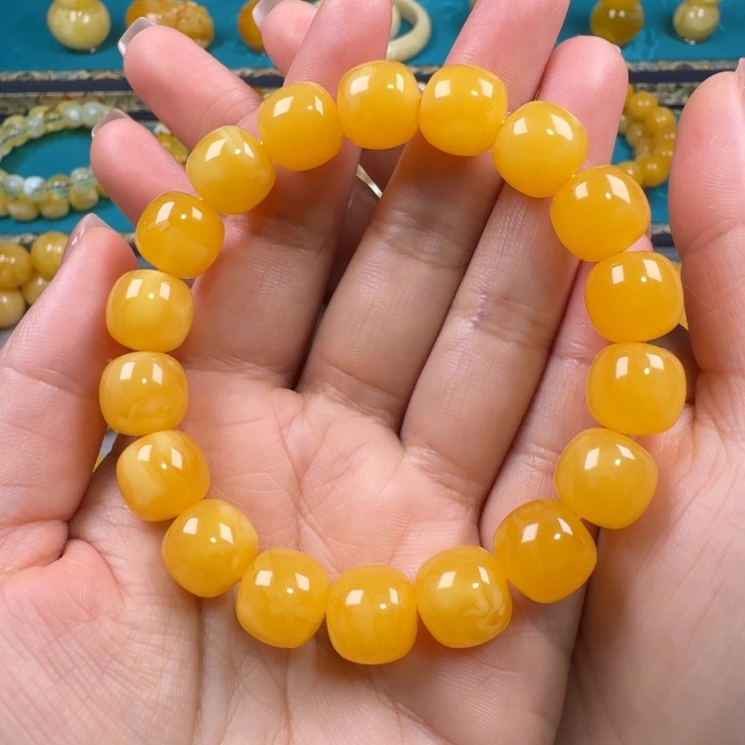 琥珀未镶嵌手链同料