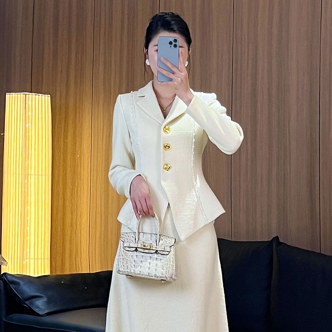 现货【月光浮星】小香风高级质感上衣显瘦短款外套LZ1503