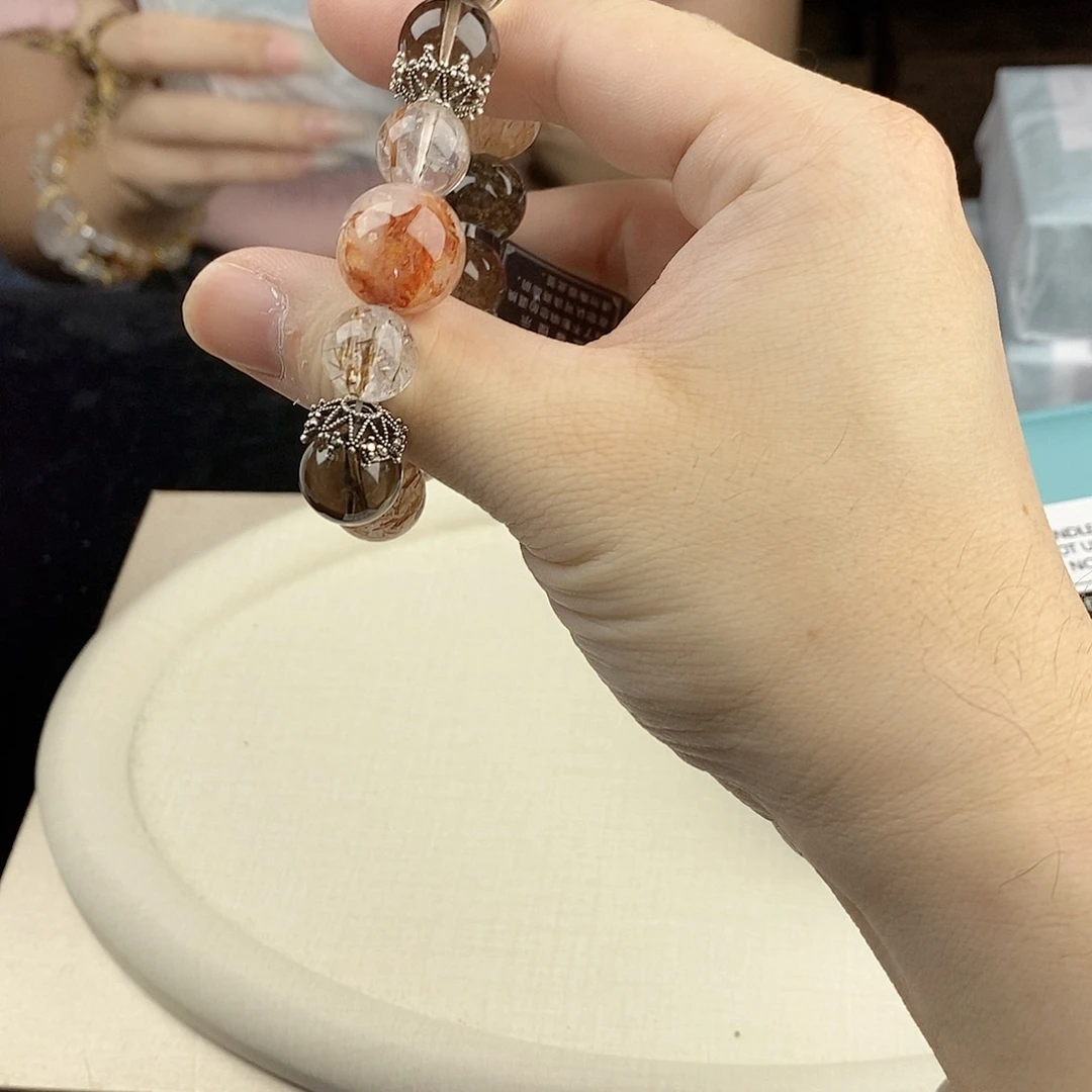 银S925镀金镶嵌手链水晶