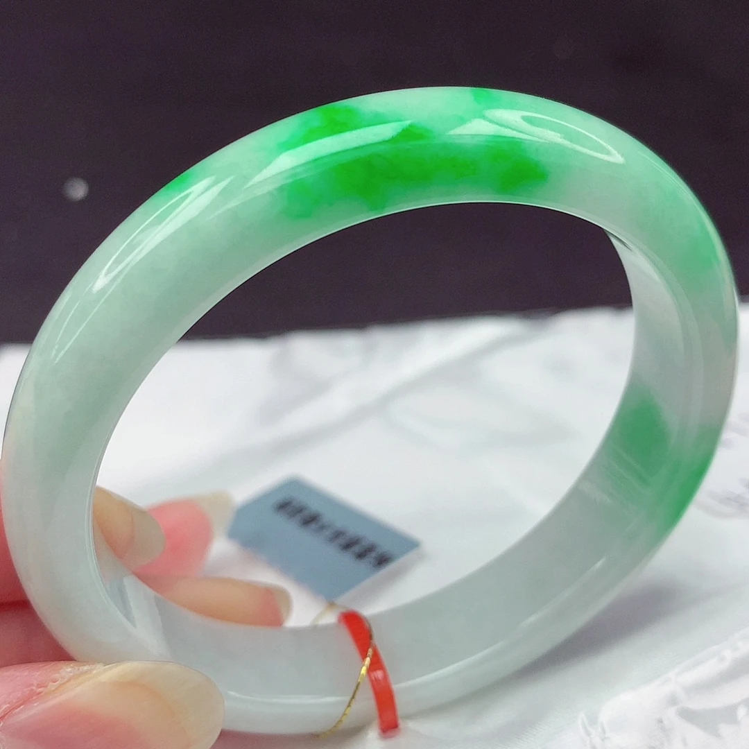 翡翠未镶嵌手镯55贵妃787