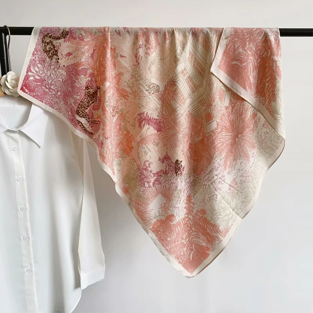 【90*90】丝绒磨毛手感方巾保暖软糯