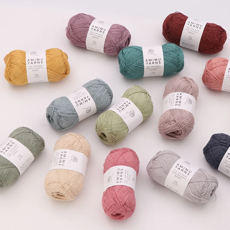 仙女家蜜妞儿棉麻竹线钩针勾线中细线毛线团玩偶毛衣手工diy编织