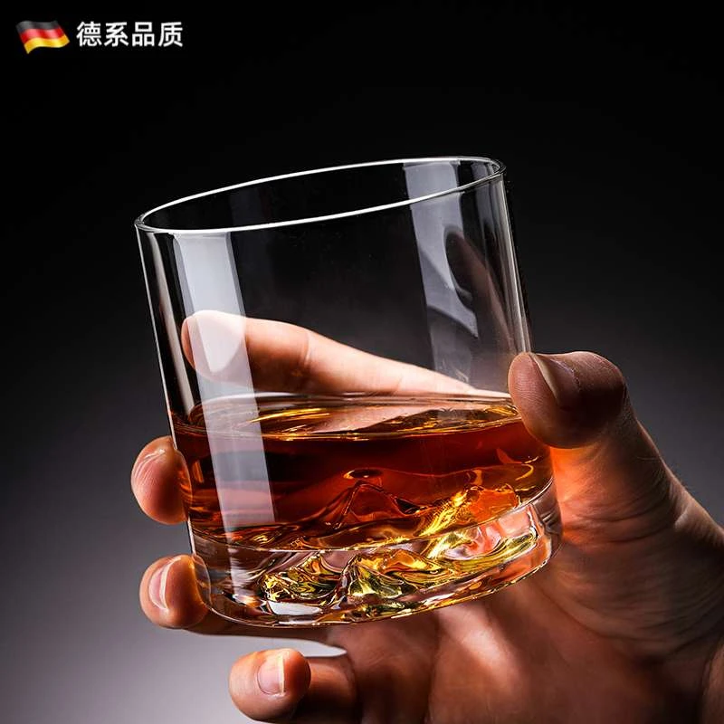 德国威士忌酒杯高级感洋酒杯轻奢高档水晶玻璃古典啤酒白兰地杯子