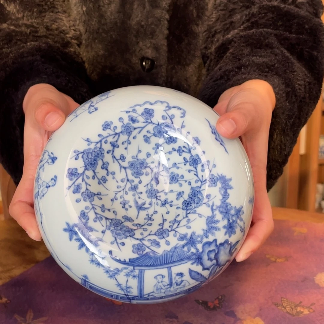 摆件陶源明青忆喜上眉梢串珠盒