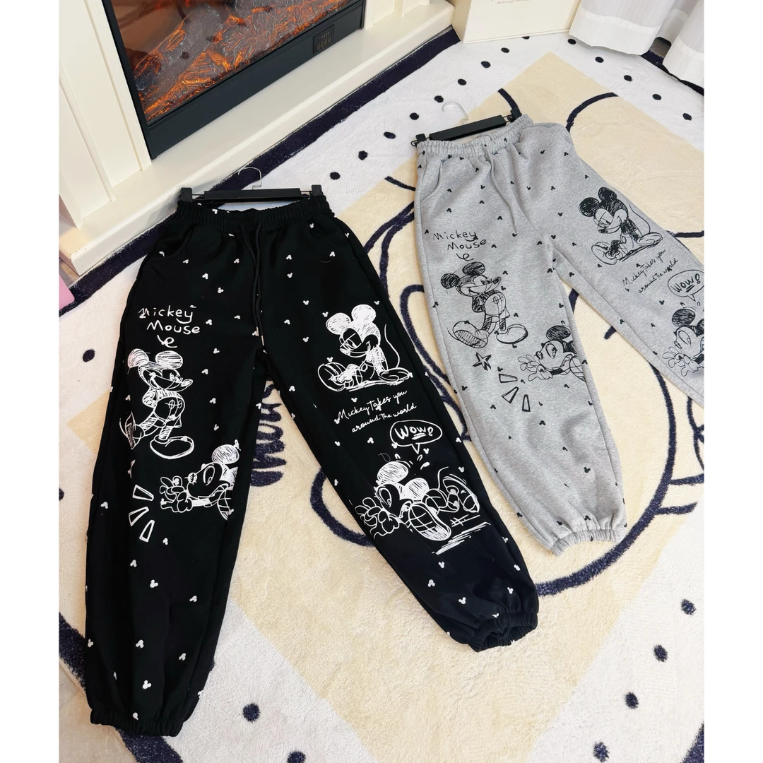 93314卡通米奇印花加绒加棉卫裤