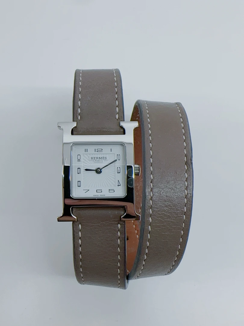 95新 Hermes/爱马仕 经典 heure H系列石英女士手表26 表径72748