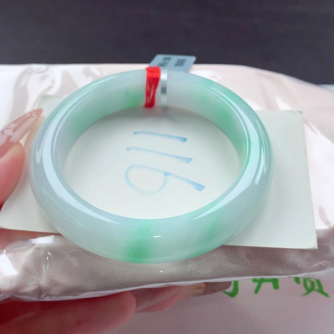 翡翠手镯未镶嵌天然缅甸翡翠A货手镯 16号