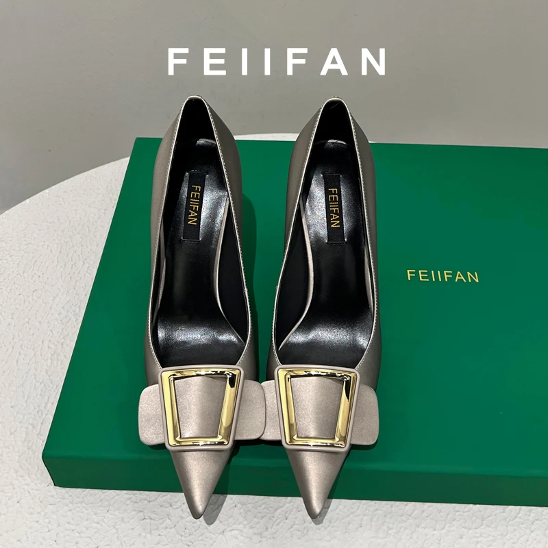 【现货】高跟鞋女细跟2024春秋新款气质百搭尖头法式单鞋71