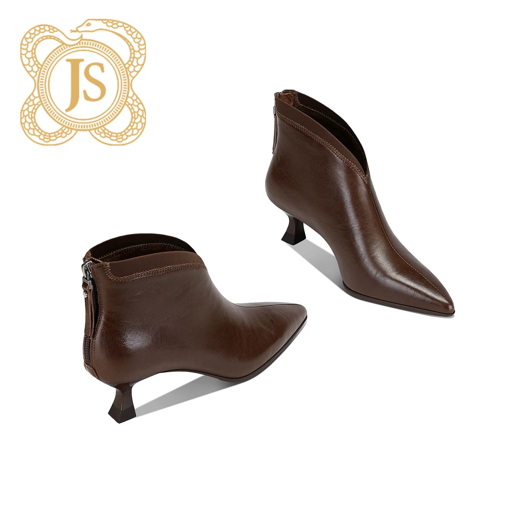 已开价，1339X85217真皮秋冬靴子优雅自信时尚细跟短靴法式小踝靴